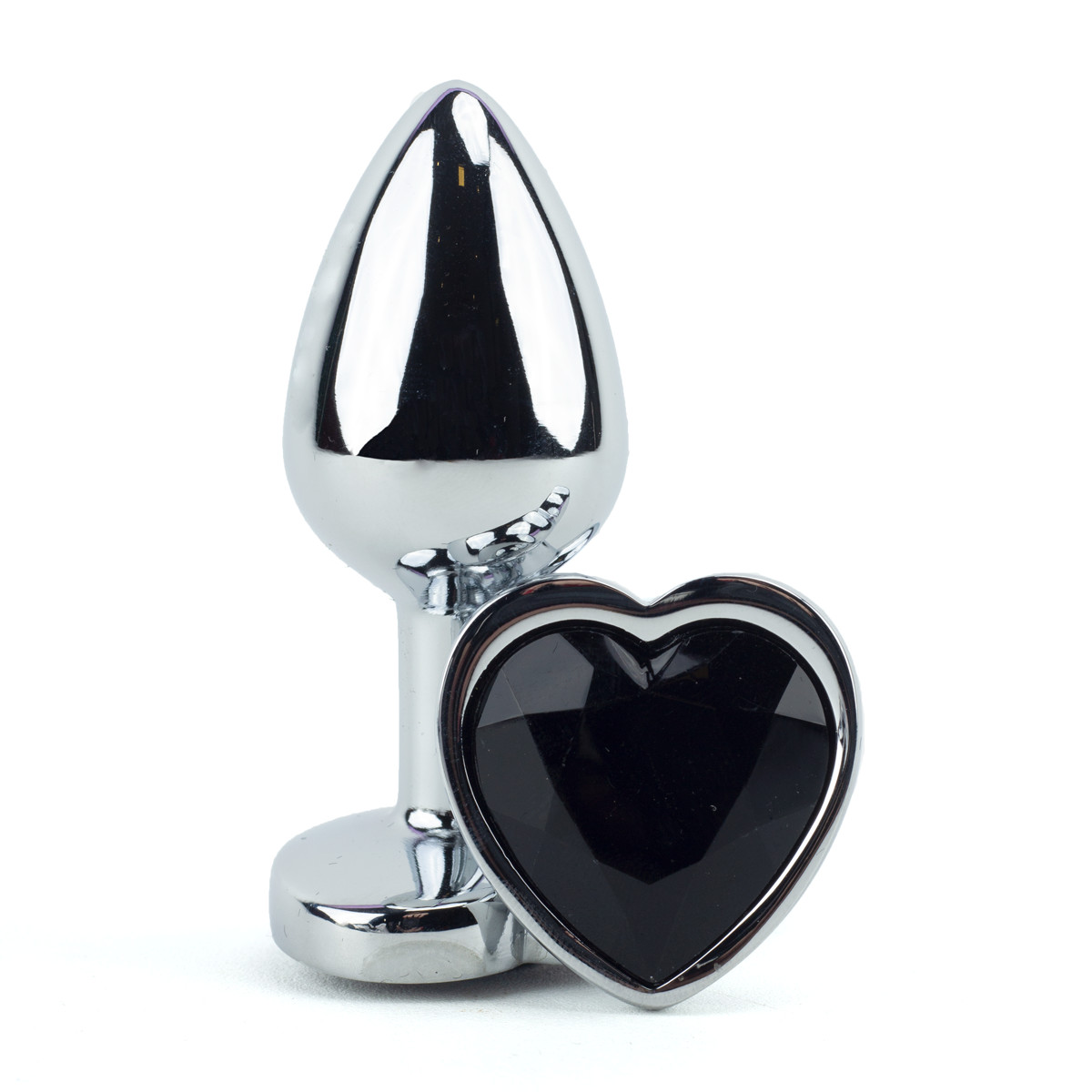 Plug Anal em Alumínio com Joia em Forma de Coração no Tamanho ''P'' - 5,8 x 2,7 cm | Disponível em 11 Cores - 4