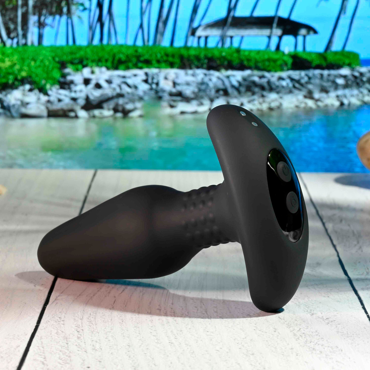 Plug Anal e Anel Peniano Recarregáveis com 10 Modos de Vibração, 3 Velocidades de Rotação e Controle Remoto - Gender X Teamwork | 10,8 x 4 cm - 2