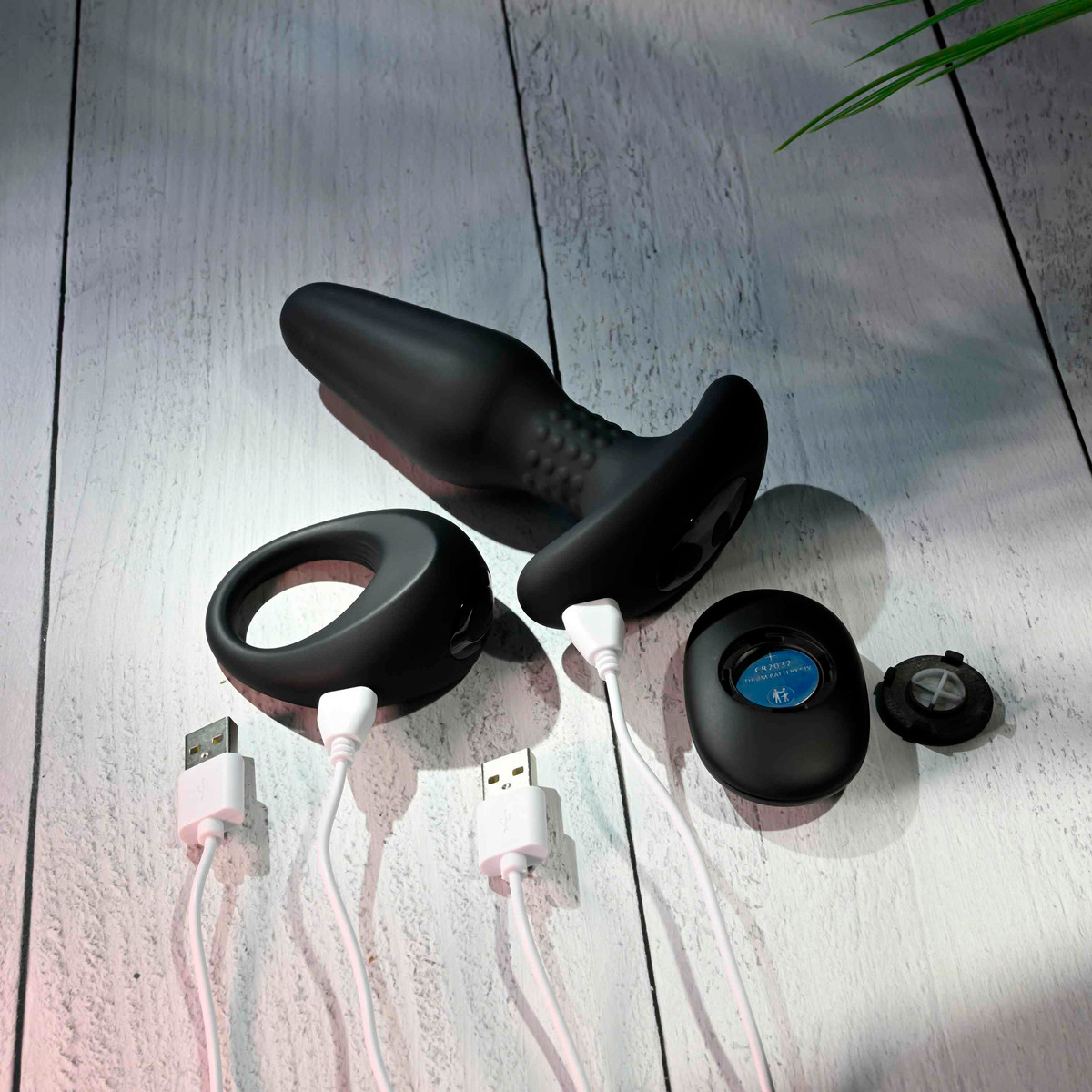 Plug Anal e Anel Peniano Recarregáveis com 10 Modos de Vibração, 3 Velocidades de Rotação e Controle Remoto - Gender X Teamwork | 10,8 x 4 cm - 5