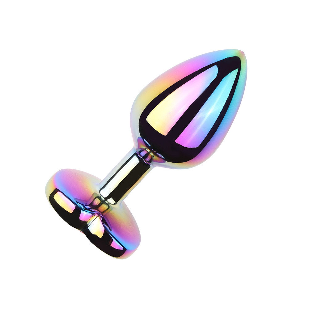 Plug Anal Colorido "G" com Detalhe de Pedra Brilhante no Formato de Coração na Base - 7,3 x 4,1 cm | Disponível em 6 Cores - 7