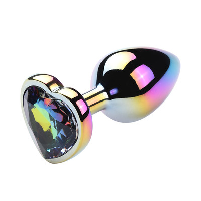Plug Anal Colorido "G" com Detalhe de Pedra Brilhante no Formato de Coração na Base - 7,3 x 4,1 cm | Disponível em 6 Cores