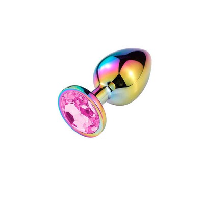 Foto 6 do produto Plug Anal Colorido "G" no Formato Cônico com Detalhe de Pedra Brilhante na Base - Sexy Import | 9,4 x 3,9 cm | Disponível em 5 Cores