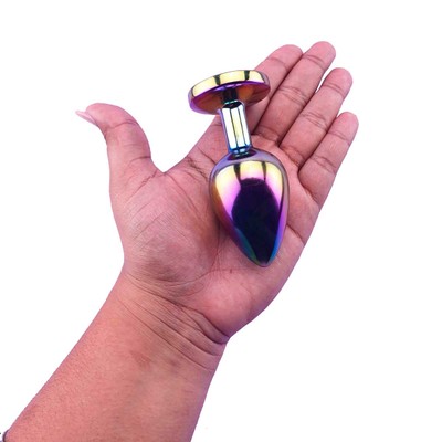 Plug Anal Colorido "G" no Formato Cônico com Detalhe de Pedra Brilhante na Base - Sexy Import | 9,4 x 3,9 cm | Disponível em 5 Cores
