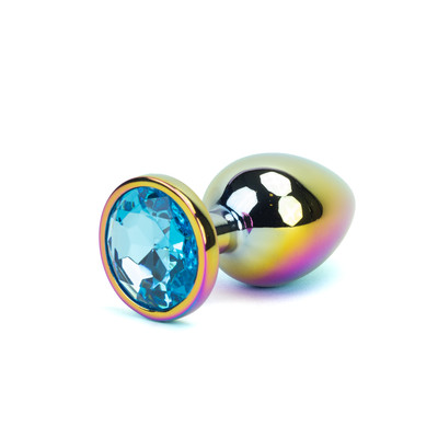 Foto 1 do produto Plug Anal Colorido "G" no Formato Cônico com Detalhe de Pedra Brilhante na Base - Vip Mix | 7,4 x 3,9 cm | Disponível em 5 Cores