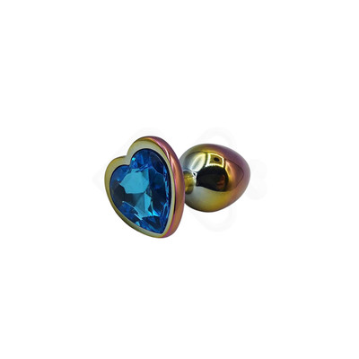 Foto 5 do produto Plug Anal Colorido "P" com Detalhe de Pedra Brilhante no Formato de Coração na Base - Vip Mix | 5,4 x 2,7 cm | Disponível em 6 Cores