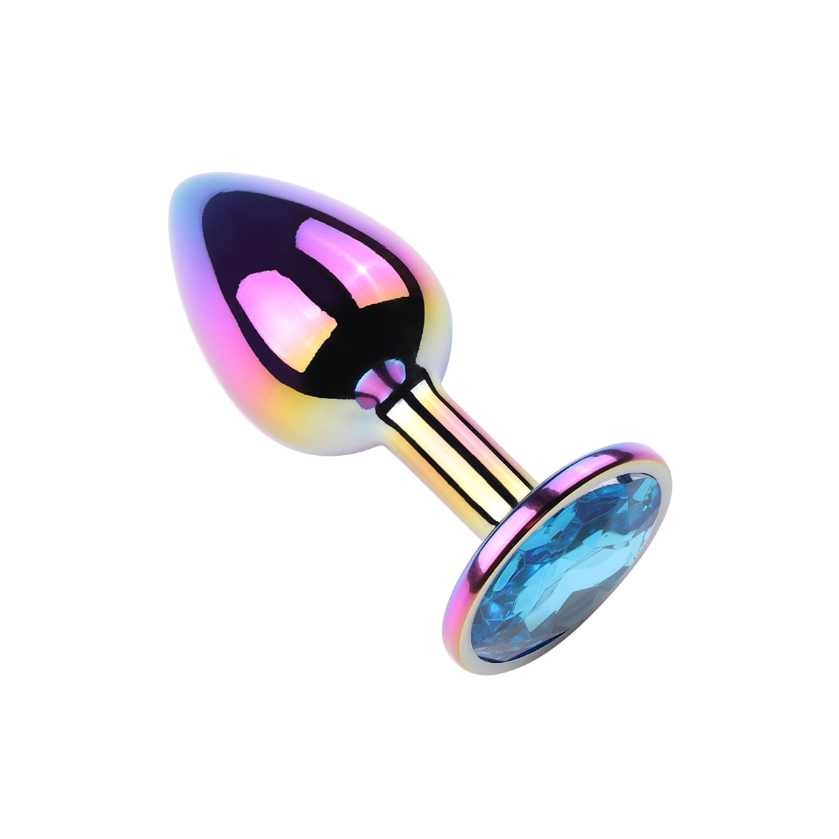 Plug Anal Colorido "P" no Formato Cônico com Detalhe de Pedra Brilhante na Base - Vip Mix | 5,6 x 2,6 cm | Disponível em 6 Cores - 2