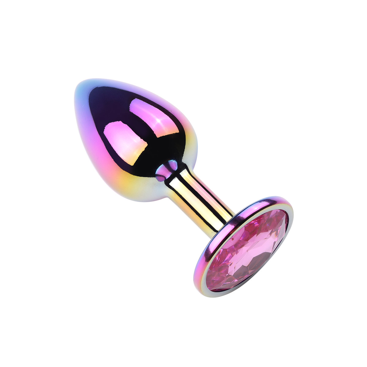 Plug Anal Colorido "P" no Formato Cônico com Detalhe de Pedra Brilhante na Base - Vip Mix | 5,6 x 2,6 cm | Disponível em 6 Cores - 4