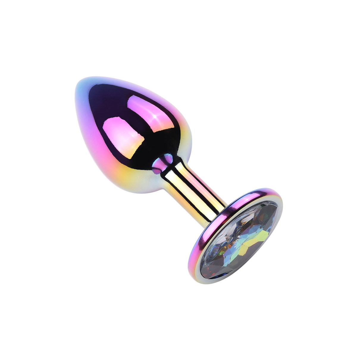 Plug Anal Colorido "P" no Formato Cônico com Detalhe de Pedra Brilhante na Base - Vip Mix | 5,6 x 2,6 cm | Disponível em 6 Cores - 5