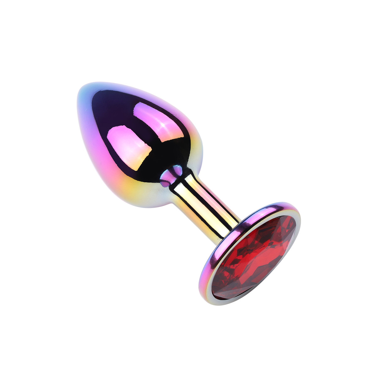 Plug Anal Colorido "P" no Formato Cônico com Detalhe de Pedra Brilhante na Base - Vip Mix | 5,6 x 2,6 cm | Disponível em 6 Cores - 7