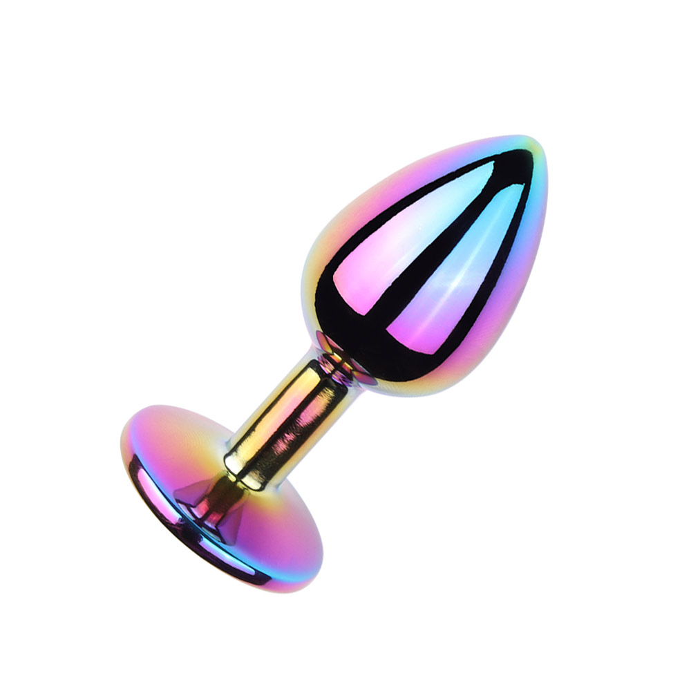 Plug Anal Colorido "P" no Formato Cônico com Detalhe de Pedra Brilhante na Base - Vip Mix | 5,6 x 2,6 cm | Disponível em 6 Cores - 9