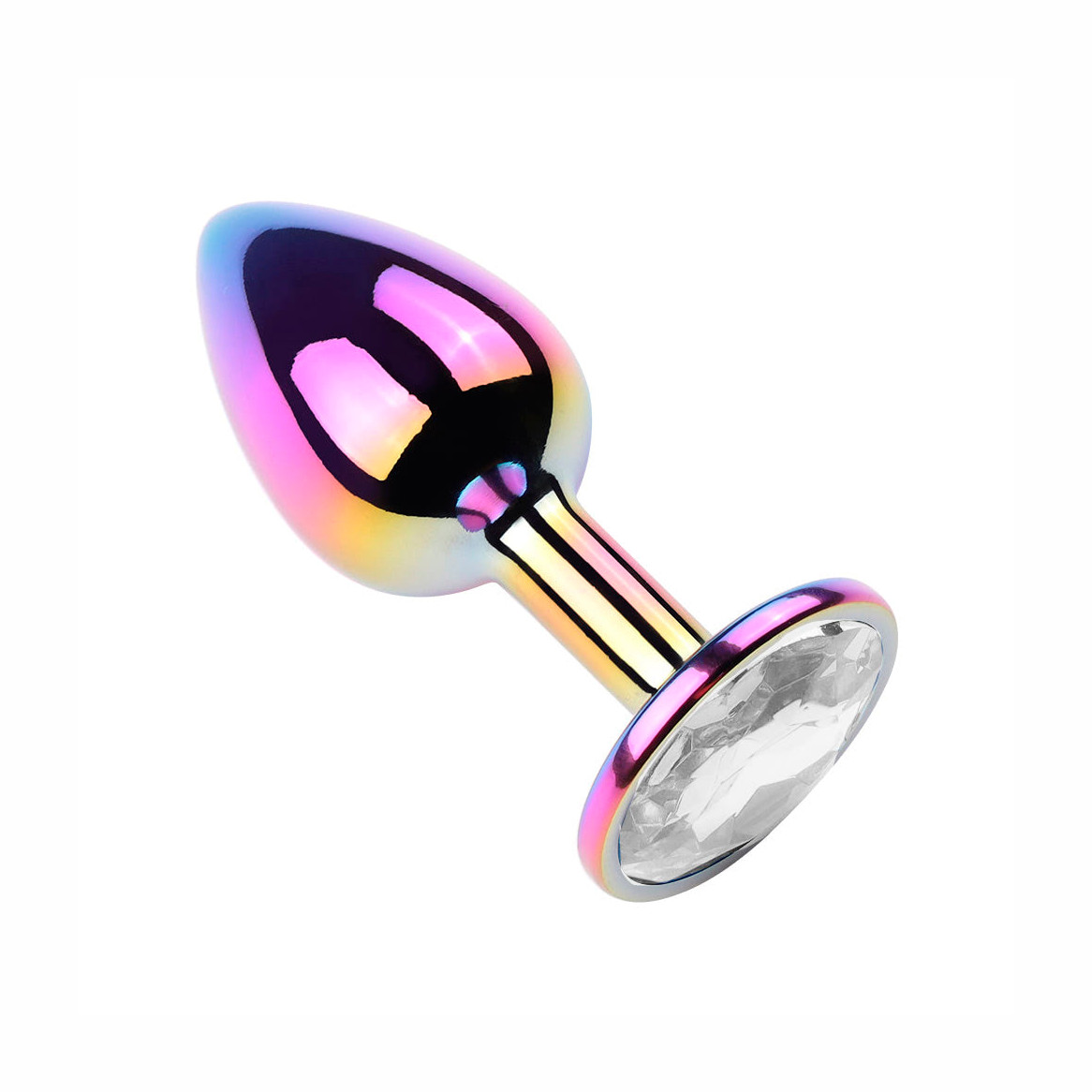 Plug Anal Colorido "P" no Formato Cônico com Detalhe de Pedra Brilhante na Base - Vip Mix | 5,6 x 2,6 cm | Disponível em 6 Cores - 3