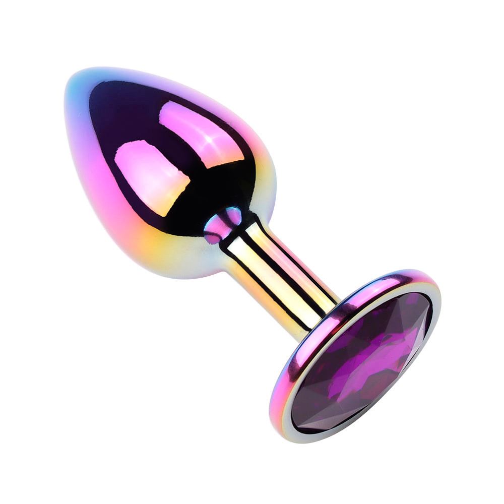 Plug Anal Colorido "M" no Formato Cônico com Detalhe de Pedra Brilhante na Base - Vip Mix | 7,1 x 3,3 cm | Disponível em 5 Cores - 6