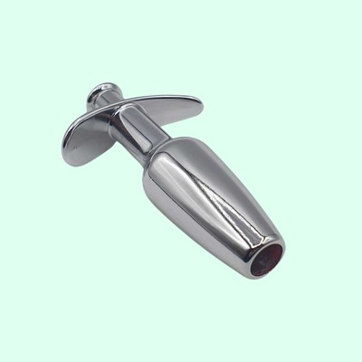 Foto 8 do produto Plug Anal com Compartimento para Lubrificante e Pedra Brilhante na Base - Hard Splash | 9,5 x 3 cm | Disponível em 7 Cores
