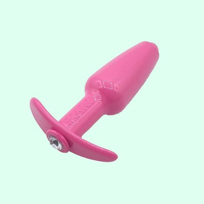 Foto 9 do produto Plug Anal com Compartimento para Lubrificante e Pedra Brilhante na Base - Hard Splash | 9,5 x 3 cm | Disponível em 7 Cores