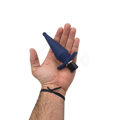 Plug Anal Cônico com 10 Modos de Vibração e Carregamento Magnético - Topo Toys Triangular | 9,4 x 3,4 cm
