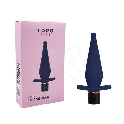 Plug Anal Cônico com 10 Modos de Vibração e Carregamento Magnético - Topo Toys Triangular | 9,4 x 3,4 cm