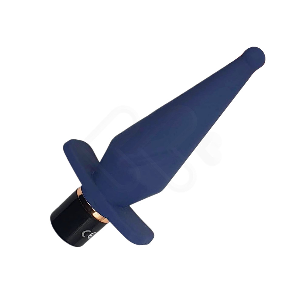 Plug Anal Cônico com 10 Modos de Vibração e Carregamento Magnético - Topo Toys Triangular | 9,4 x 3,4 cm - 3