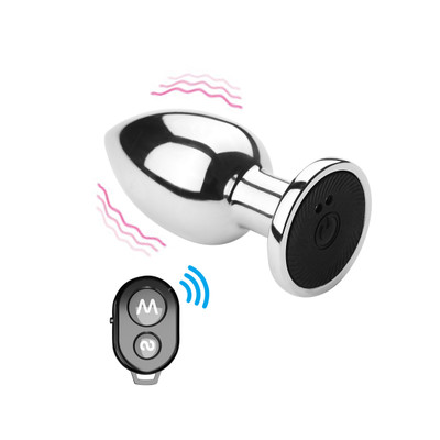 Foto 11 do produto Plug Anal Cônico com 10 Modos de Vibração, Controle Remoto Sem Fio e Carregamento Via Cabo USB Magnético - Massager | 6 x 2,7 cm
