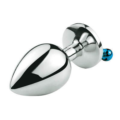 Foto 8 do produto Plug Anal ''G'' com Formato Cônico em Aço e Joia na Base com Sino - Anal Plug Stainless | 8 x 4 cm | Disponível em 3 Cores