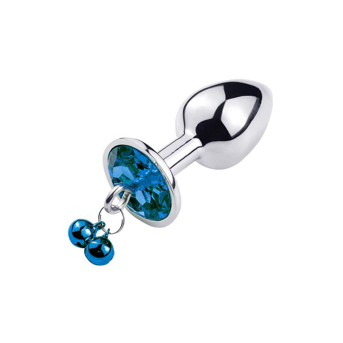 Plug Anal "P" em Aço no Formato Cônico com Joia na Base e Sino - 6 x 2,7 cm | Disponível em 4 Cores - 4