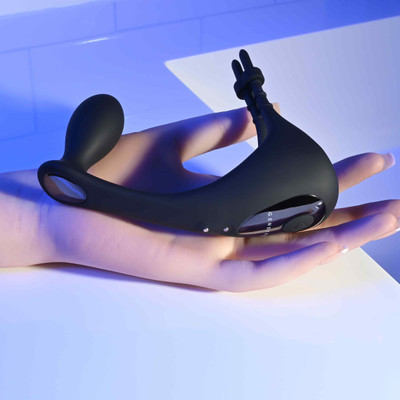 Foto 9 do produto Plug Anal Cônico e Anel Vibratório em Silicone com 10 Modos de Vibrações, Controle Remoto e Recarregável - Gender X Back It Up