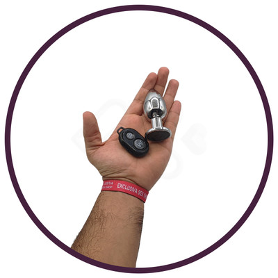 Plug Anal Cônico com Carregamento Via Cabo USB Magnético, 10 Modos de Vibração e Controle Remoto Sem Fio - Massager | 6,8 x 3,4 cm