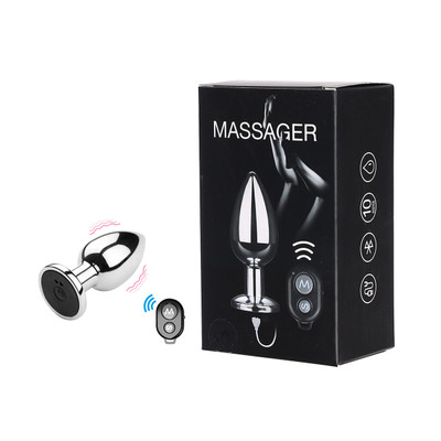Plug Anal Cônico com Carregamento Via Cabo USB Magnético, 10 Modos de Vibração e Controle Remoto Sem Fio - Massager | 6,8 x 3,4 cm