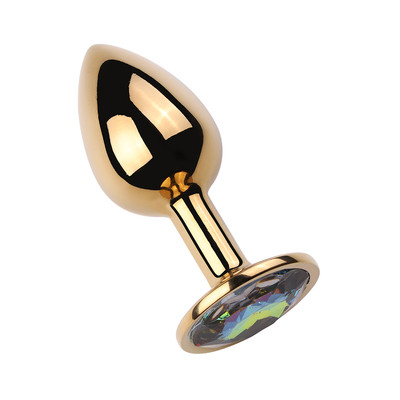 Foto 10 do produto Plug Anal Cônico Dourado "G" com Detalhe de Pedra Brilhante na Base - 8,2 x 3,9 cm | Disponível em 10 Cores