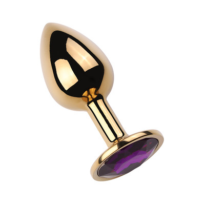 Foto 11 do produto Plug Anal Cônico Dourado "P" com Detalhe de Pedra Brilhante na Base - 6,2 x 2,7 cm | Disponível em 9 Cores