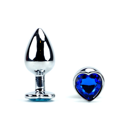 Plug Anal Cônico ''G'' com Detalhe de Joia na Base de Coração - Seamless Butt Plug Starting | 7,5 x 4,1 cm | Disponível em 9 Cores