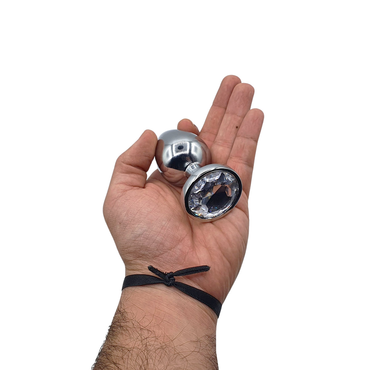 Plug Anal Cônico "G" em Metal com Detalhe de Joia na Base - Adam & Eve Large Gem Anal Plug | 7,9 x 3,8 cm | Disponível em 2 Cores - 9