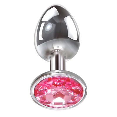 Foto 6 do produto Plug Anal Cônico "G" em Metal com Detalhe de Joia na Base - Adam & Eve Large Gem Anal Plug | 7,9 x 3,8 cm | Disponível em 2 Cores
