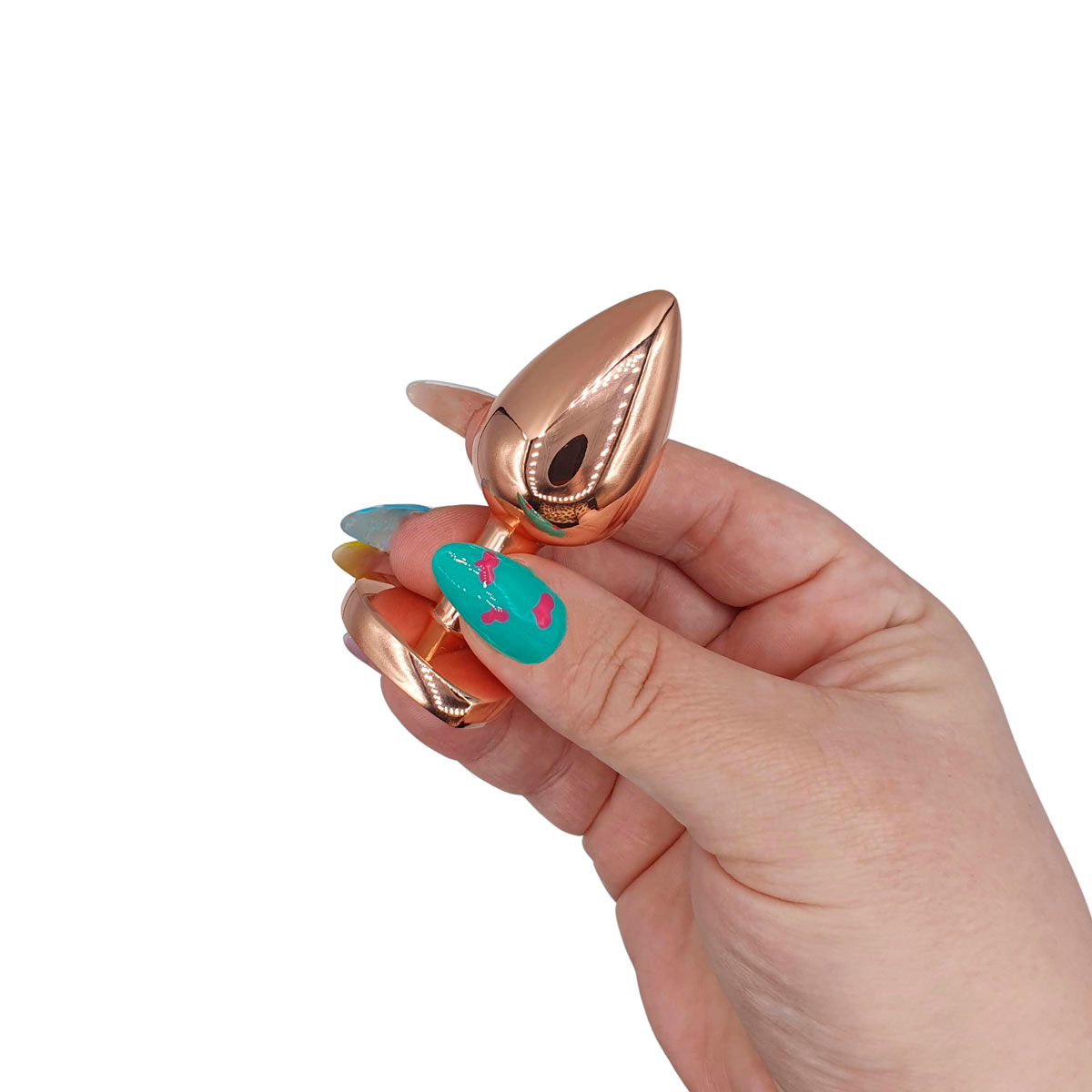 Plug Anal Cônico com Joia na Base no Formato de Coração - SI | Tamanho P - 3