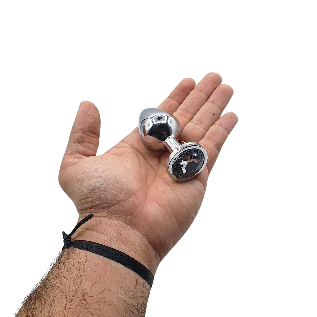 Plug Anal Cônico "M" em Metal com Detalhe de Joia na Base - Adam & Eve Medium Gem Anal Plug | 6,8 x 3,3 cm | Disponível em 2 Cores - 4