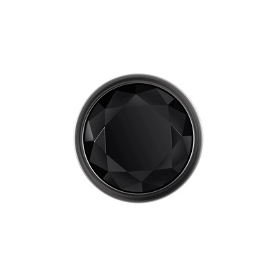 Foto 3 do produto Plug Anal Cônico em Metal e Detalhe de Joia na Base - Evolved Black Anal Plug Large | 9,4 x 4 cm