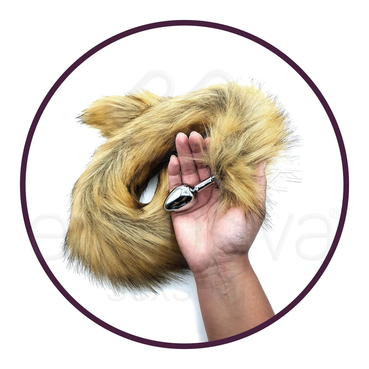 Plug Anal Cônico de Metal com Rabo Longo - Sexy Import | 5,4 x 2,6 cm | Disponível em 2 Cores - 6