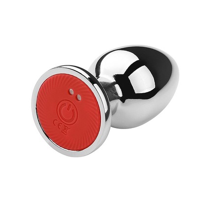 Foto 4 do produto Plug Anal Cônico em Metal Recarregável com 10 Modos de Vibrações e Controle Remoto Sem Fio - Sexy Import | Disponível em 2 Cores no Tamanho "P"
