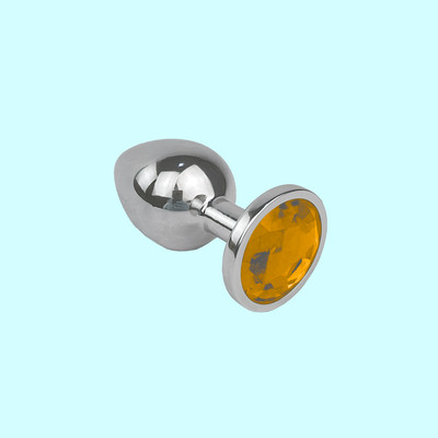 Foto 6 do produto Plug Anal "G" em Metal e Formato Cônico com Joia na Base - Seamless | 8 x 4 cm | Disponível em 8 Cores