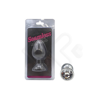 Foto 4 do produto Plug Anal Cônico em Metal no Tamanho "M" com Joia na Base - Seamless Butt Plug Starting | 6,8 x 3,3 cm | Disponível em 8 Cores