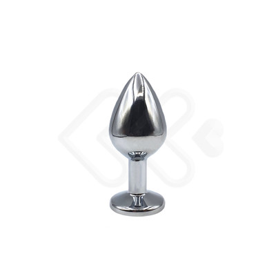 Foto 9 do produto Plug Anal Cônico em Metal no Tamanho "M" com Joia na Base - Seamless Butt Plug Starting | 6,8 x 3,3 cm | Disponível em 8 Cores