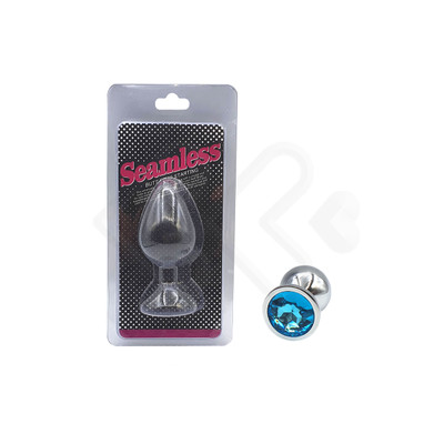 Foto 6 do produto Plug Anal Cônico em Metal no Tamanho "M" com Joia na Base - Seamless Butt Plug Starting | 6,8 x 3,3 cm | Disponível em 8 Cores
