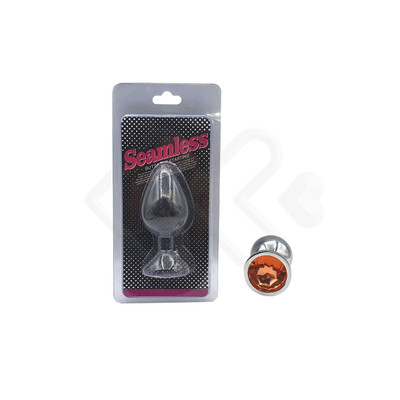 Foto 8 do produto Plug Anal Cônico em Metal no Tamanho "M" com Joia na Base - Seamless Butt Plug Starting | 6,8 x 3,3 cm | Disponível em 8 Cores