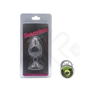 Foto 7 do produto Plug Anal Cônico em Metal no Tamanho "M" com Joia na Base - Seamless Butt Plug Starting | 6,8 x 3,3 cm | Disponível em 8 Cores