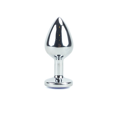 Plug Anal Cônico em Metal no Tamanho "M" com Joia na Base - Seamless Butt Plug Starting | 7,3 x 3,3 cm | Disponível em 9 Cores