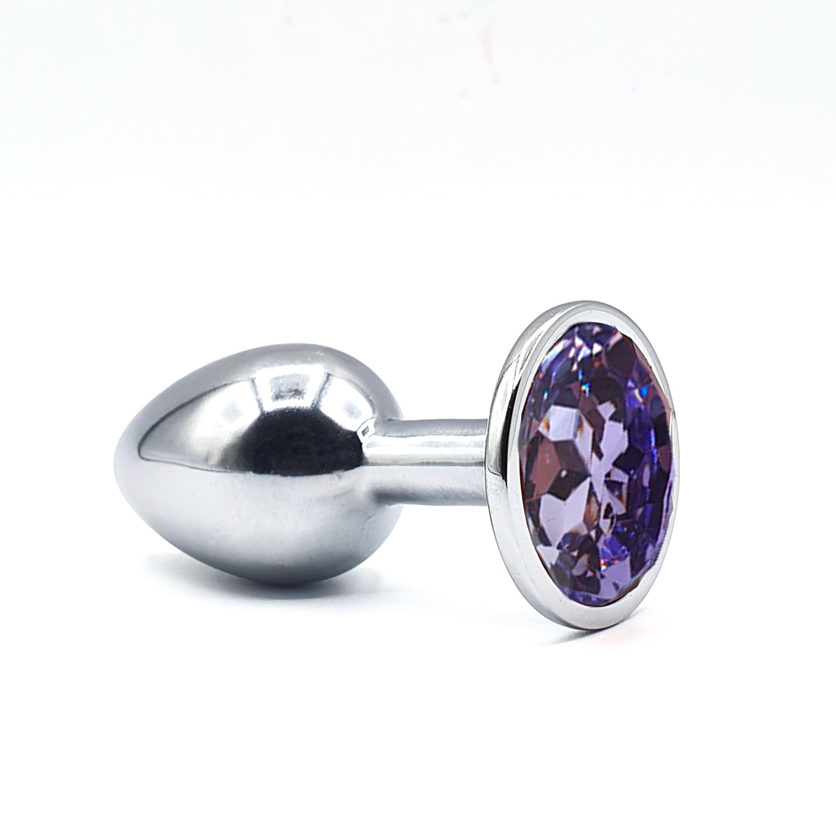 Plug Anal Cônico em Metal no Tamanho P com Joia na Base - Seamless | 5,5 x 2,6 cm | Disponível em 7 Cores - 7