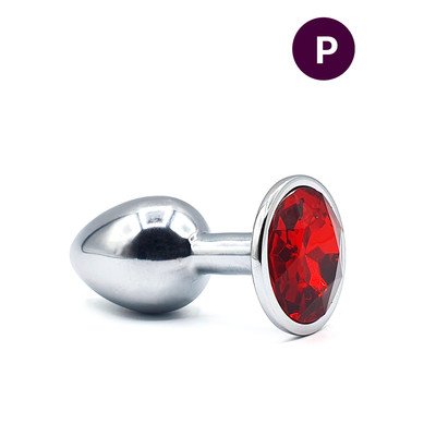 Plug Anal Cônico em Metal no Tamanho P com Joia na Base - Seamless | 5,5 x 2,6 cm | Disponível em 7 Cores