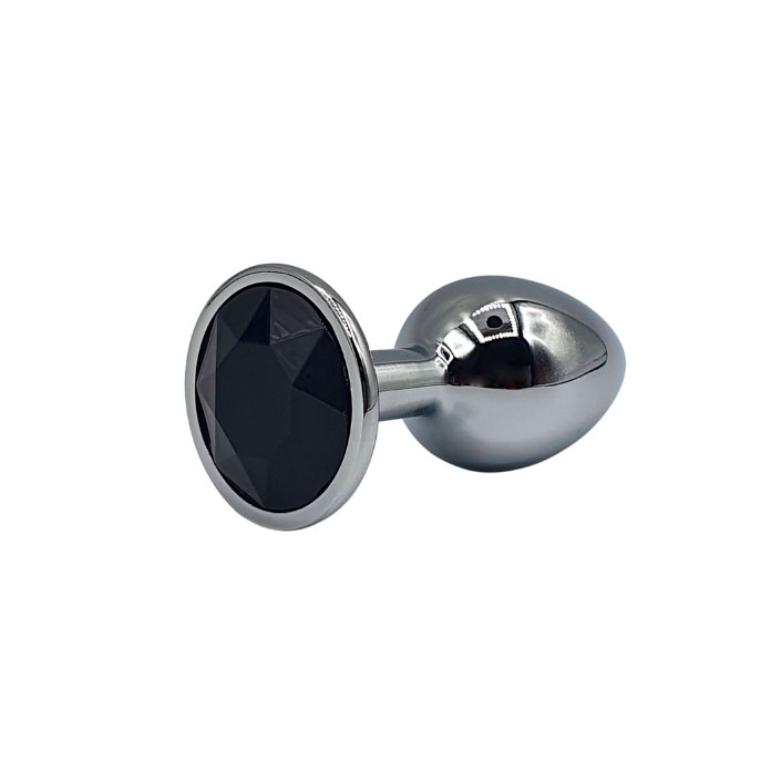 Plug Anal Cônico "P" em Alumínio com Detalhe de Joia na Base | 5,8 x 2,6 cm | Disponível em 10 Cores - 10