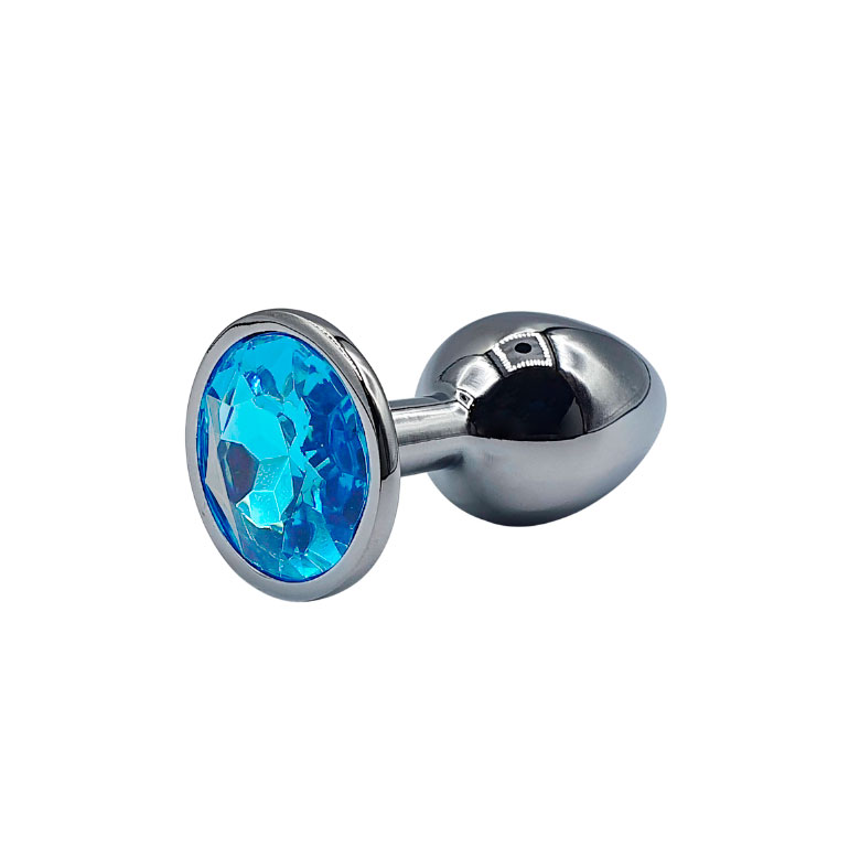 Plug Anal Cônico "P" em Alumínio com Detalhe de Joia na Base | 5,8 x 2,6 cm | Disponível em 10 Cores - 11