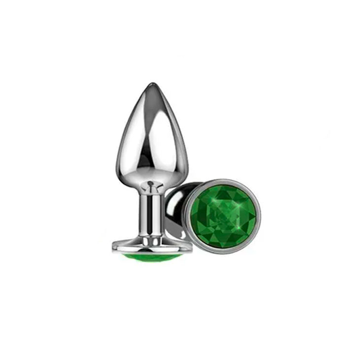Plug Anal Cônico "P" em Alumínio com Detalhe de Joia na Base | 5,8 x 2,6 cm | Disponível em 10 Cores - 6