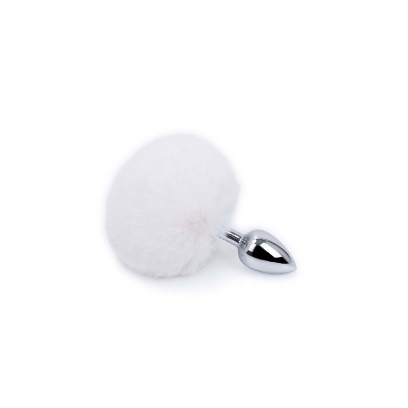 Plug Anal "P" em Alumínio e Formato Cônico com Detalhe de Pompom - 3R Import | 6 x 2,6 cm | Disponível em 2 Cores - 2